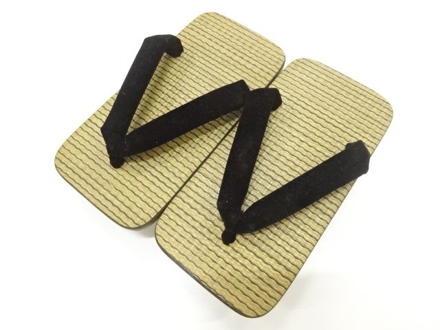 JAPANESE KIMONO / UNUSED MENS GETA (23.5 CM) FOR MEN